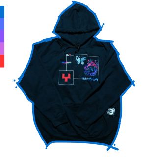 Nově na e-shopu! Vyšívaná mikina ILLUSION s potiskem motýla